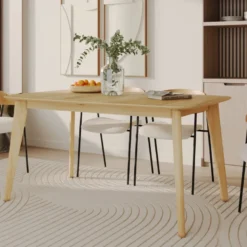 Table 4&nbsp;6 personnes extensible en bois clair 150&nbsp;180 cm - oman