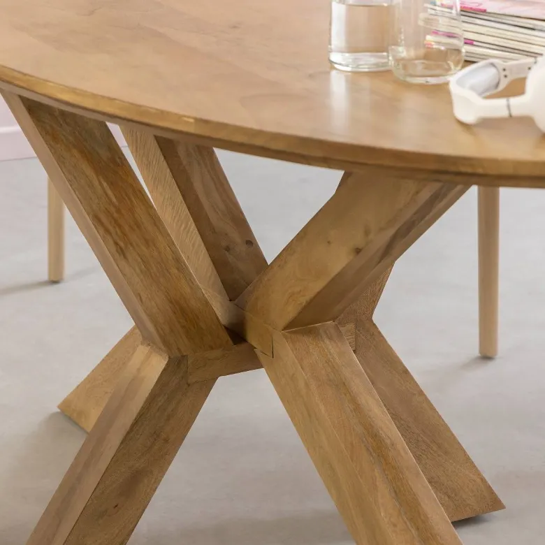 Table ovale bois de manguier