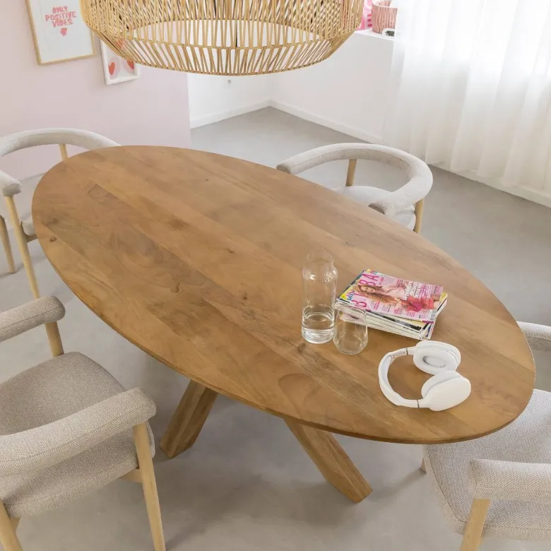 Table ovale bois de manguier