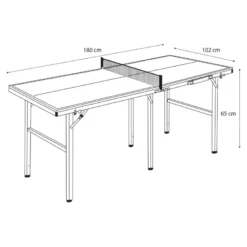 Table ping-pong midi 1800 pliable bleue