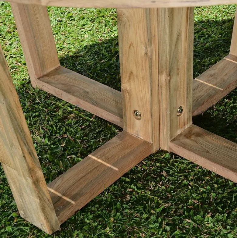 Table ronde teck recyclé 150 cm newhaven