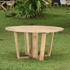 Table ronde teck recyclé 150 cm newhaven