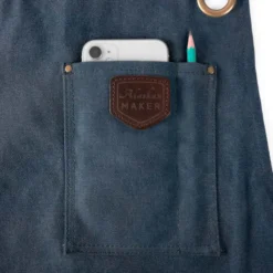 Tablier cuir homme n°547 bleu marine