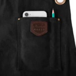 Tablier cuisine toile waxée n°547 noir