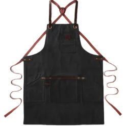 Tablier cuisine toile waxée n°547 noir