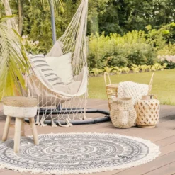 Tabouret blue lagoon beige