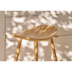 Tabouret de bar bois clair h65 cm demory