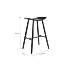 Tabouret de bar bois clair h65 cm demory