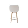Tabouret de bar pivotant 360° blanc et bois clair h65 cm lucien