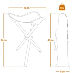 Tabouret de pêche pliable