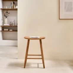 Tabouret en teck massif 65 cm