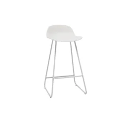 Tabourets de bar blancs h65 cm (lot de 2) ella