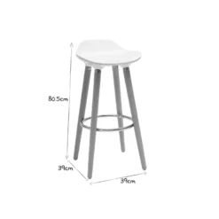 Tabourets de bar blancs (lot de 2) gilda