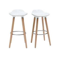 Tabourets de bar blancs (lot de 2) gilda