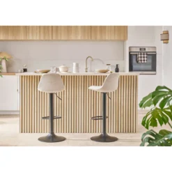 Tabourets de bar rouges (lot de 2) steevy