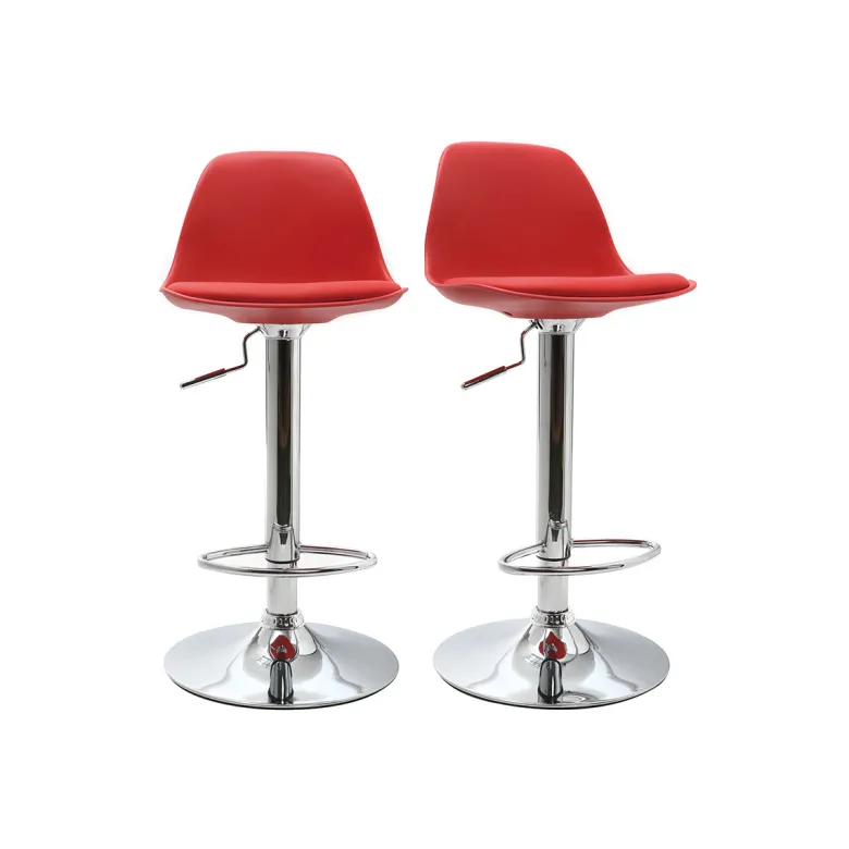 Tabourets de bar rouges (lot de 2) steevy