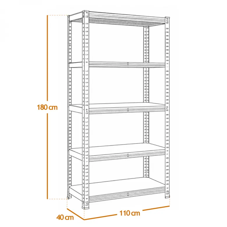 Étagère de stockage, rangement, 5 niveaux