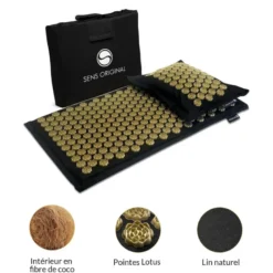 Tapis acupression naturel medium large -