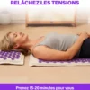 Tapis d'acupression + coussin ferme + sac transport + balle massage offerte