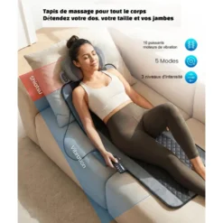 Tapis de massage chauffant corps complet