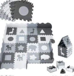 Tapis d'eveil bébé, tapis puzzle mousse