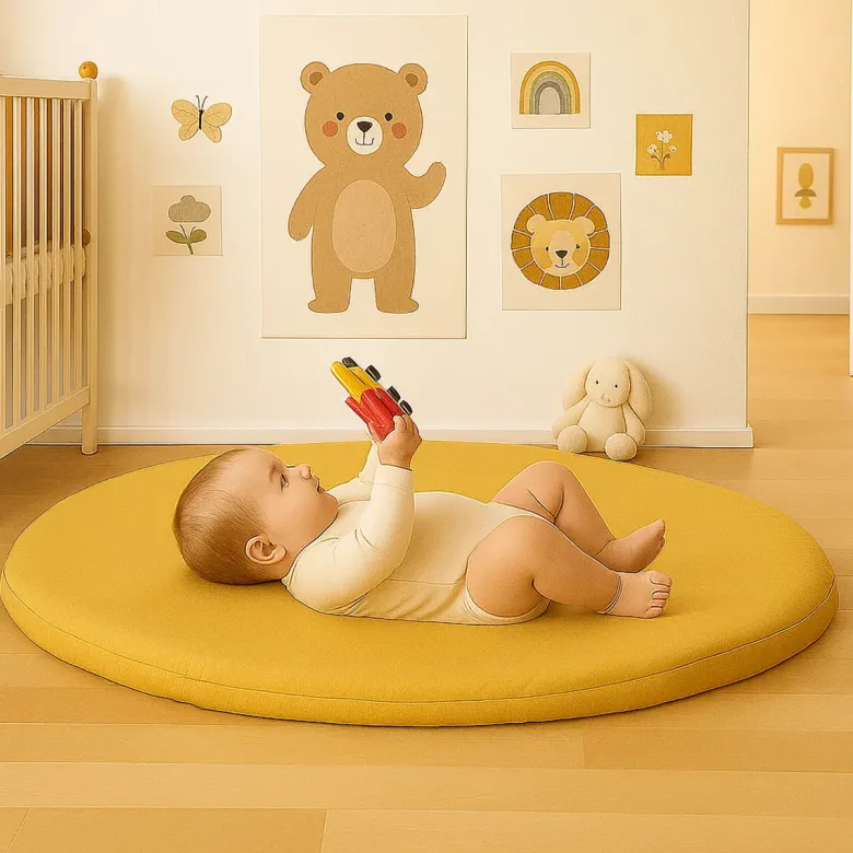 Tapis d'eveil havane en coton bio honey