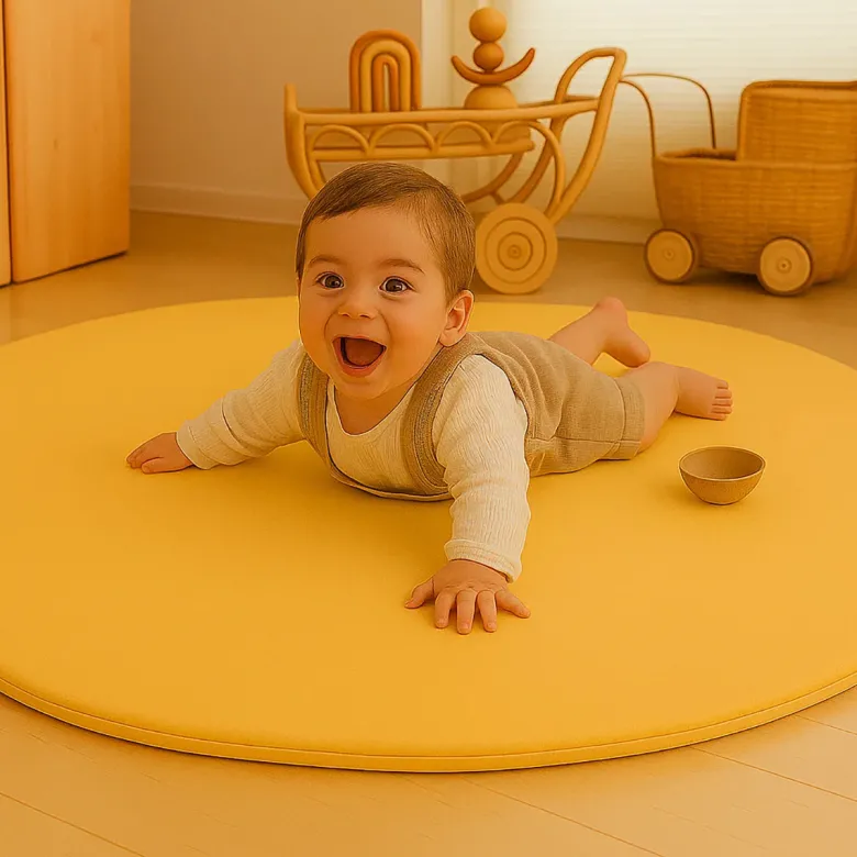 Tapis d'eveil havane en coton bio honey