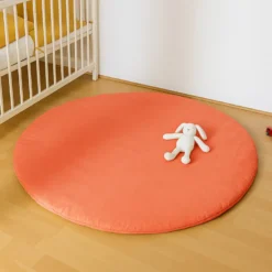 Tapis d'eveil havane en coton bio fraise