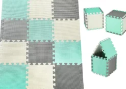 Tapis d'eveil tapis de puzzle bébé vert