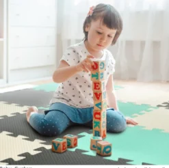 Tapis d'eveil tapis de puzzle bébé vert