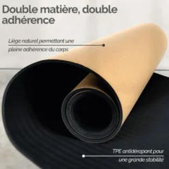 Tapis de yoga en liège - 180 x 60 cm