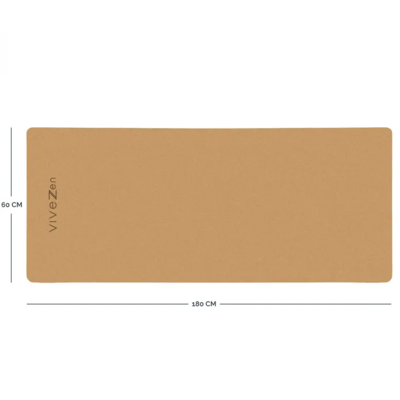 Tapis de yoga en liège - 180 x 60 cm