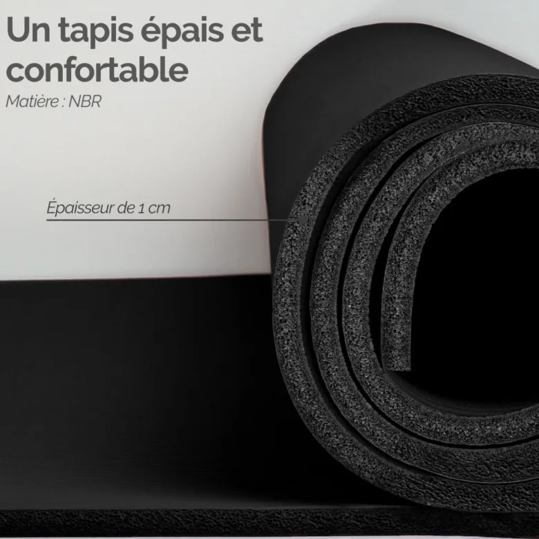Tapis de yoga 186 x 120 cm