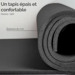 Tapis de yoga 180 x 60 cm