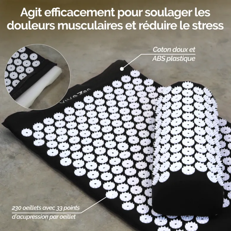 Tapis et coussin d'acupression