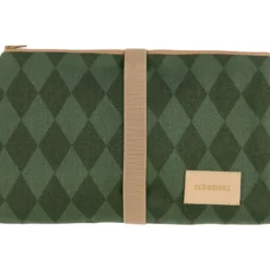Tapis à langer imperméable hyde park forest green diamonds