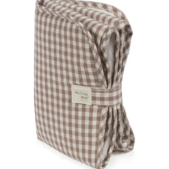 Tapis à langer praliné vichy moka