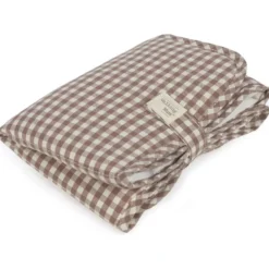 Tapis à langer praliné vichy moka