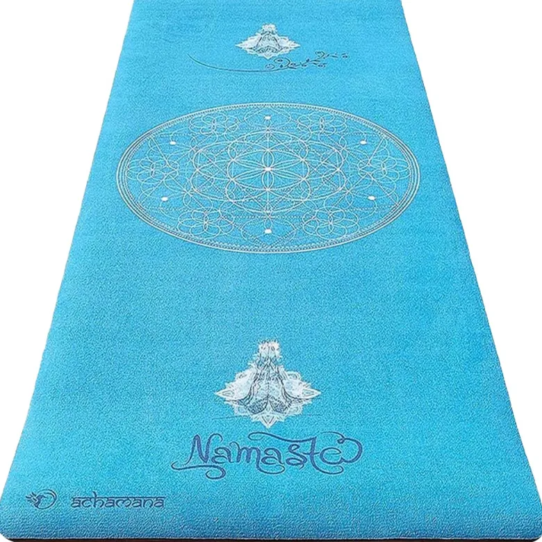 Tapis yoga épais 6mm namaste turquoise