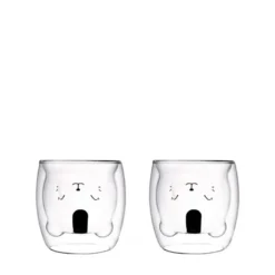 Tasses double paroi ourson 250ml - lot de 2