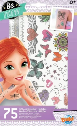 75 tattoos lavables paillettes