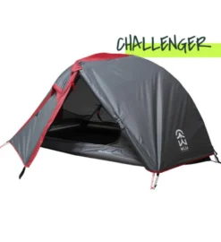 Tente challenger dôme gris et rouge