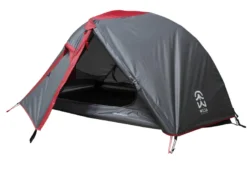 Tente challenger dôme gris et rouge