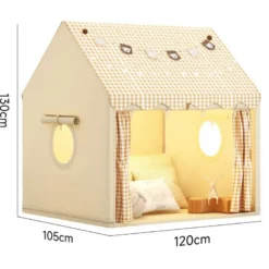 Tente de jeu grande ouverture pour enfant en polyester beige