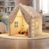 Tente de jeu pour enfant en polyester beige