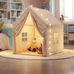Tente de jeu pour enfant en polyester beige