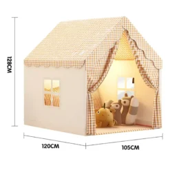 Tente de jeu pour enfant en polyester beige