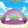 Tente de plage pour bébé avec mini piscine en polyester violet