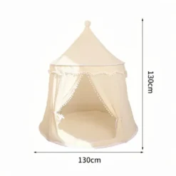 Tente enfant château de fée avec tapis blanc
