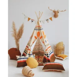 Tente tipi avec tapis native vibe - beig
